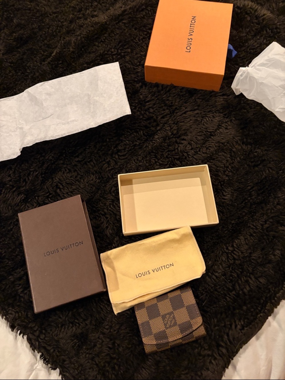 RARE Louis Vuitton Damier Ebene Micro Pouch • Jewelry & Cufflink Case - Picture 14 of 15